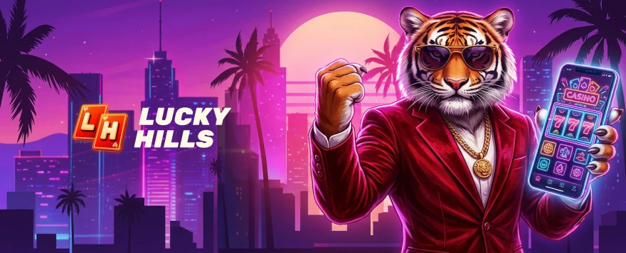 LuckyHills mobile casino banner